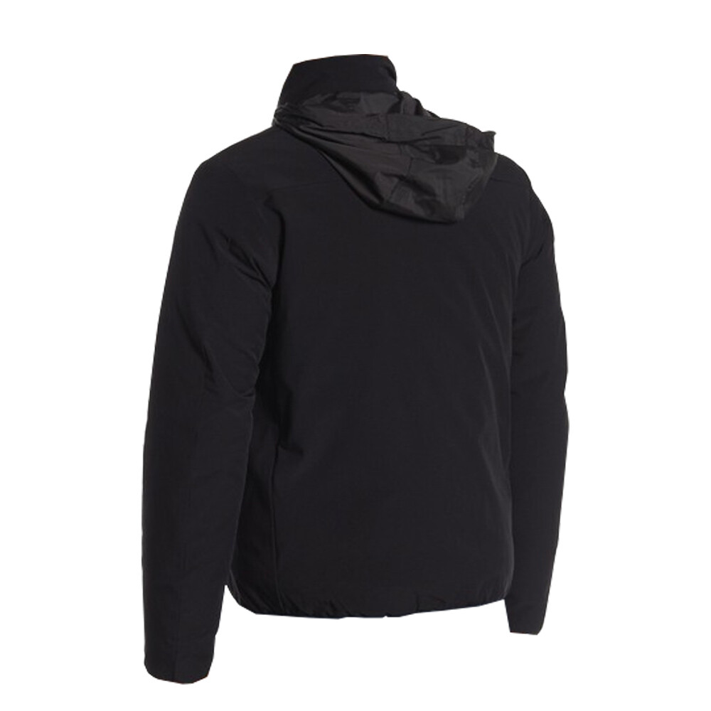 Pre-owned Theory Men's Harris O Puffer Down Hooded Jacket, Black Jasper, Large L 7819-4