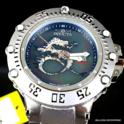 Pre-owned Invicta Subaqua Noma Vii Black Mop Dragon Swiss Automatic R150 Watch 52mm