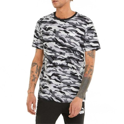 

Футболка с коротким рукавом Puma Ess Camo с круглым вырезом и черные повседневные топы для высоких мужчин 67, Черный, Puma Ess Camo Crew Neck Short Sleeve T-Shirt And Tall