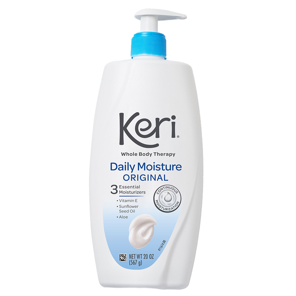 Keri Whole Body Therapy Daily Moisture Original Lotion with Aloe 20 oz Pack of 3