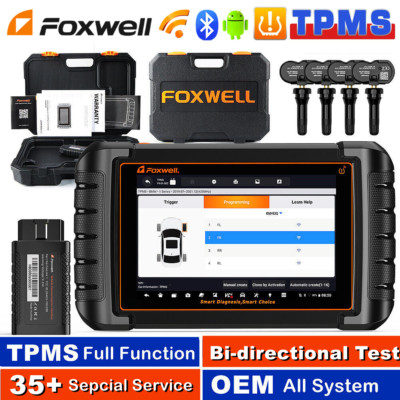 Foxwell NT809TS Bi-directional Scanner Full System TPMS Relearn Sensor Activate 