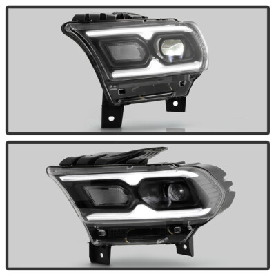 For 2021-2024 Dodge Durango Black w/Halogen Turn Signal LED Headlight - Driver