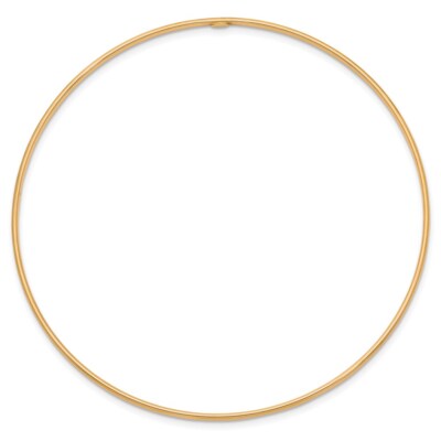 Pre-owned Diamond2deal 14k Yellow Gold 1.5mm Slip-on Bangle Bracelet 8" 1.42 Gm