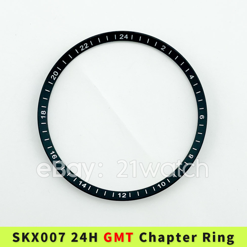 SKX007 SRPD SKX009 GMT Chapter Ring Black with 24 Hours