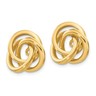 Pre-owned Skyjewelers Real 14kt Yellow Gold Polished Love Knot Earring Jackets