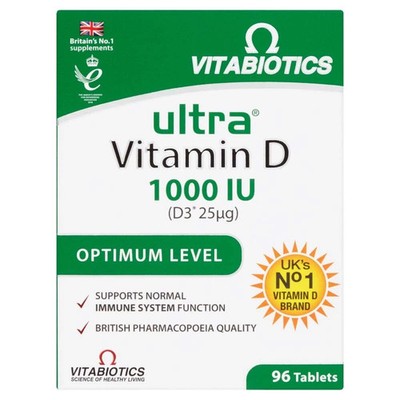 Vitabiotics Ultra Vitamin D 1000IU - 96 Tablets