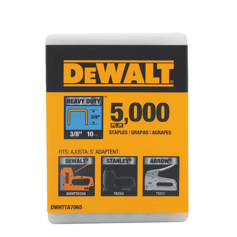 Heavy Duty Staples 3/8in 5000per box Compatible w/. Dewalt Stanle Bostitch Arrow