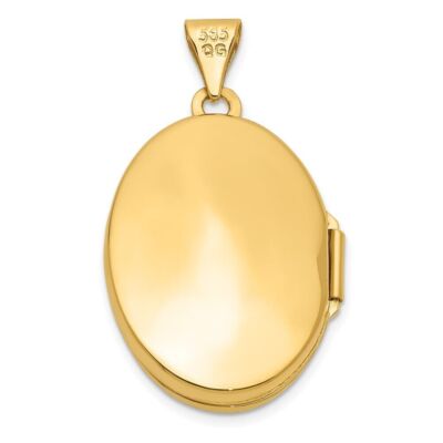 Pre-owned Diamond2deal 14k Yellow Gold Scrolled Floral Locket Pendant 1.35g
