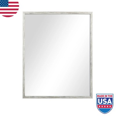 23X29 In Rectangular Champagne Finish Wall Mirror W/Anti-Tip Anchoring Hardware