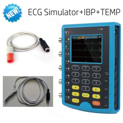 Multi-parameter ECG Simulator 12-lead ECG RESP TEMP IBP Simulation Machine MS400