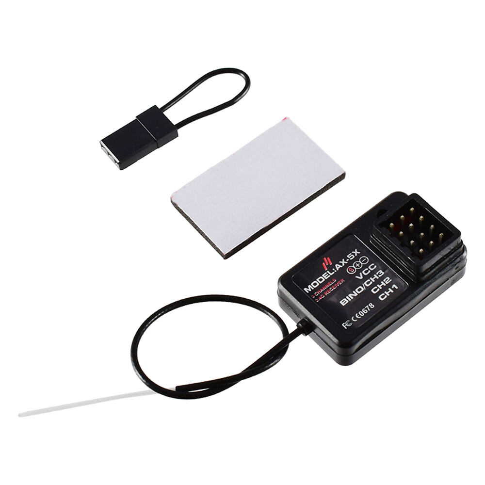 AUSTAR AX5S 2.4G 3CH Transmitter with AX-5X Receiver 10A ESC for 1/10 1/8 RC Car