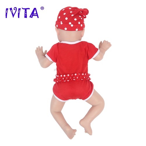 IVITA 20''Sleeping Girl Reborn Baby Doll Newborn Full Body Silicone Toddler Toy