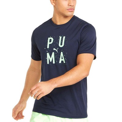 

Мужские синие повседневные футболки Puma Train Graphic 521542-06, Синий, Puma Train Graphic Tee