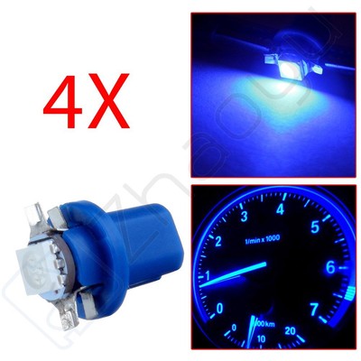 4x Blue T5 B8.5D 5050 Epistar SMD LED Bulb Dashboard Cluster Gauge Side Light US