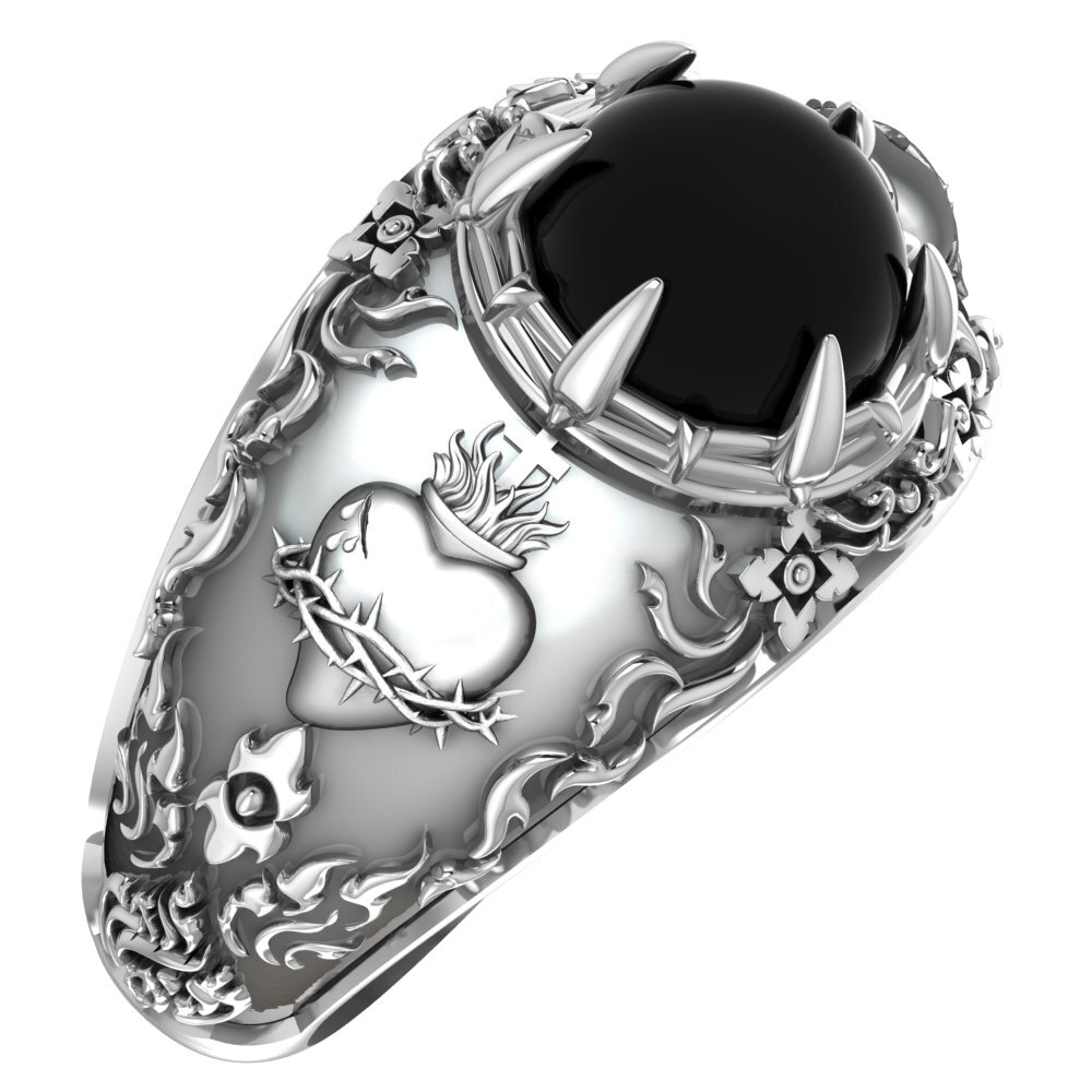 Amulet Ring with Onyx（size：L(18号～19号)） Amulet Ring with Onyx（size：L(18号～19号)）