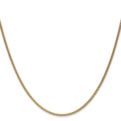 Pre-owned Skyjewelers Real 14kt Yellow Gold 1.65mm Spiga Chain; 20 Inch; Lobster Clasp