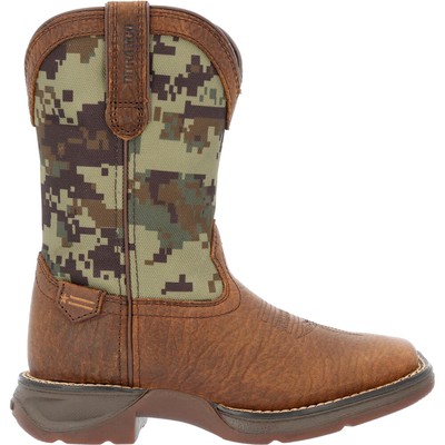 Durango Lil Rebel Digi Камуфляж с квадратным носком в ковбойском стиле для мальчиков Коричневый, зеленый Повседневный B