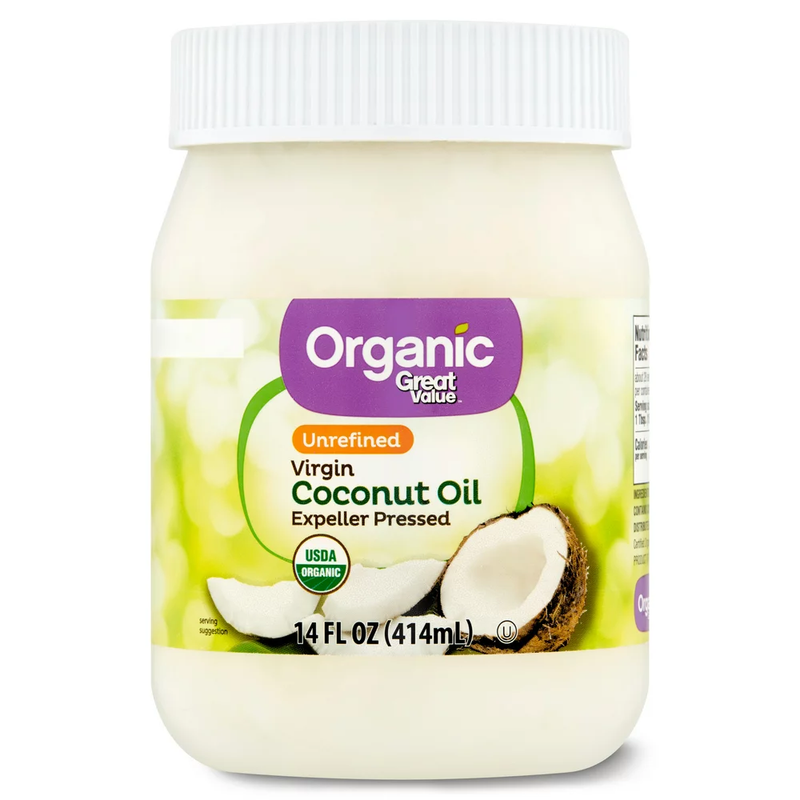 Great Value Organic Unrefined Virgin Coconut Oil, 14 Fl Oz