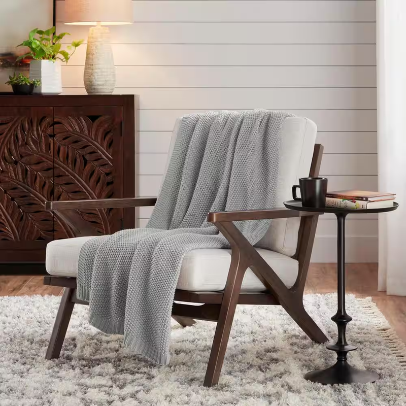 StyleWell Knit Throw Blanket Jane Soft Acrylic 50 x 60 Inch Cozy Sofa Bed Decor