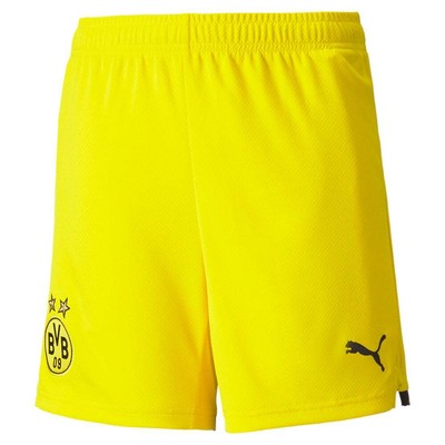 Puma Bvb Shorts Replica Youth Boys Желтые повседневные спортивные штаны 759093-01