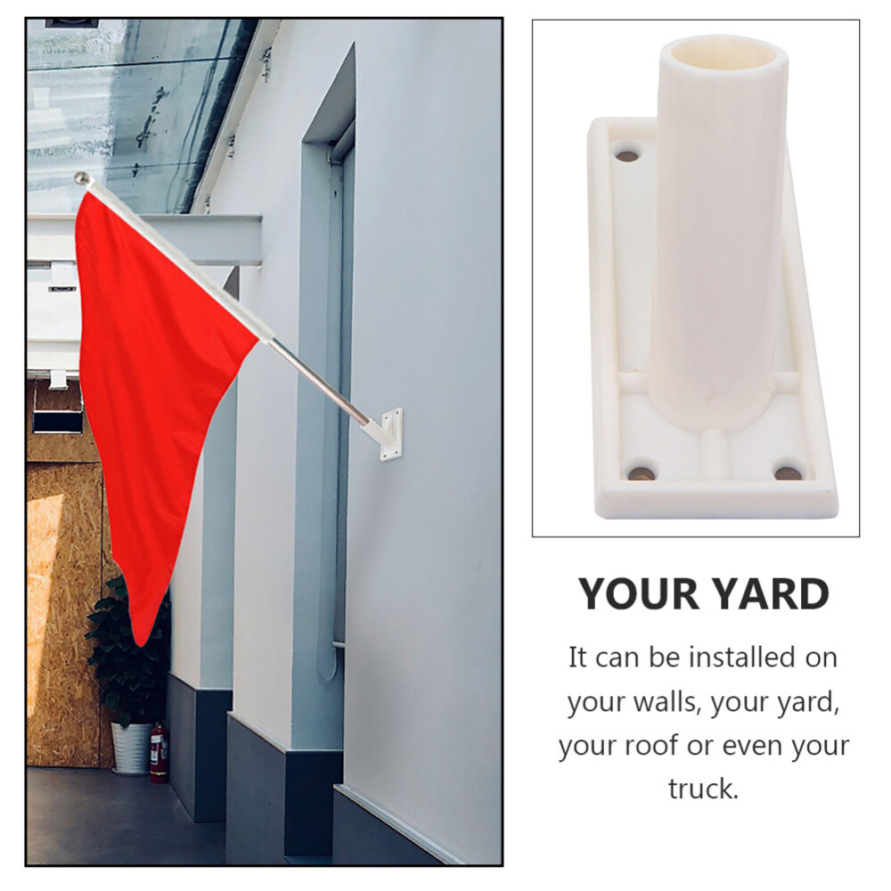 Portable Sturdy Wall Mount Adhesive Flagpole Rack Flag Pole Holder