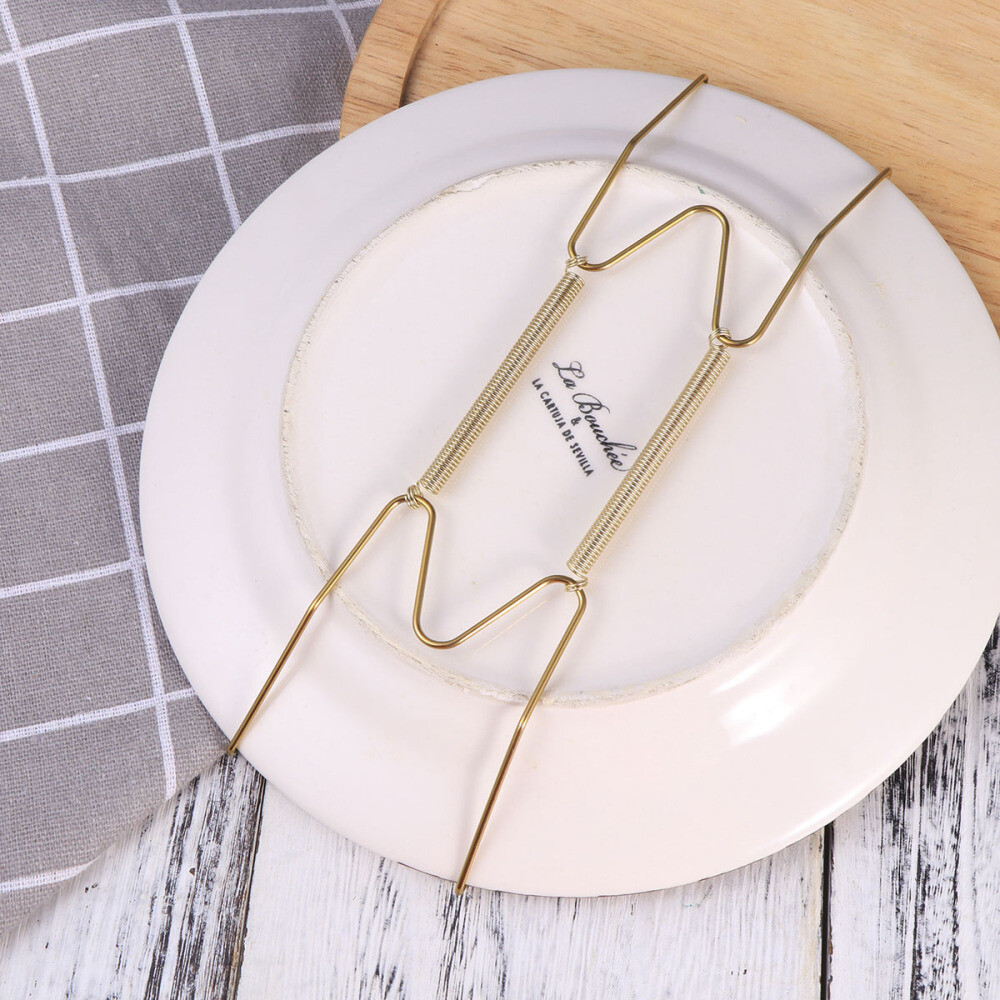 10 Inch 10 Pack Practical Wall Plate Hangers Golden With Stainless