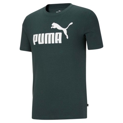 

Футболка с круглым вырезом и короткими рукавами Puma Essentials Logo Mens Size  Casual Tops 586, Зеленый, Puma Essentials Logo Crew Neck Short Sleeve TShirt