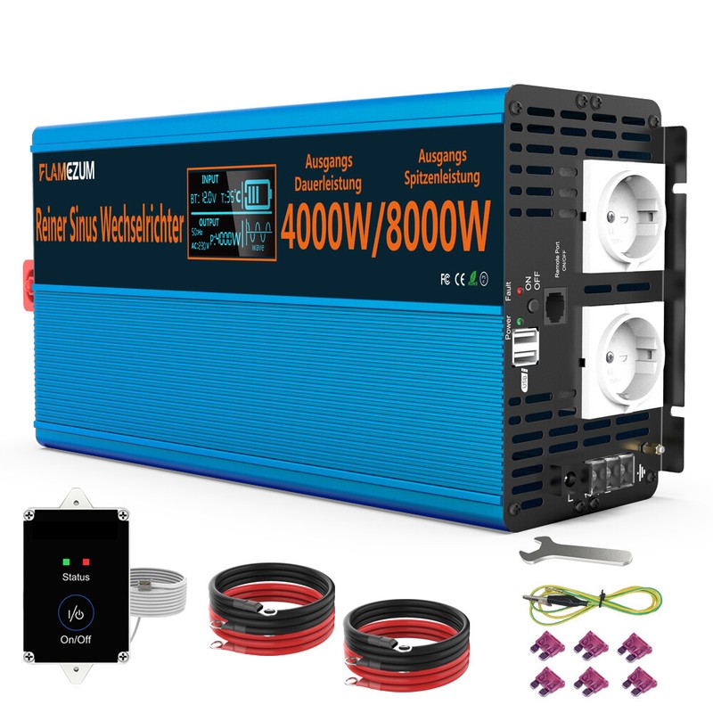 4000w 8000w Reiner Sinus Spannungswandler 12v 230v Wechselrichter De (0% Mwst.*)