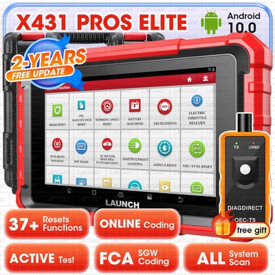 LAUNCH X431 PRO ELITE V+ PRO 5 Car OBD2 Scanner Diagnostic Tools ECU KEY Coding