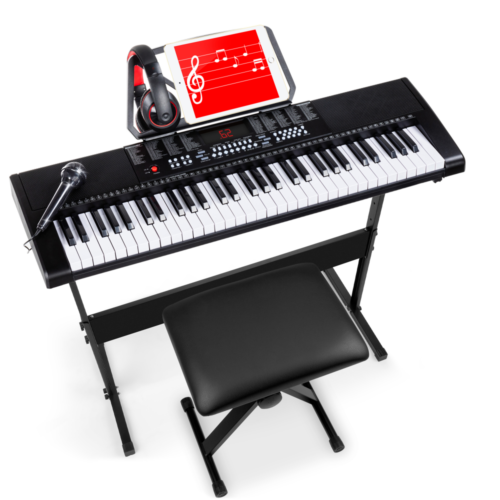 61 Key Electronic Keyboard With Light Up Keys And 3 Modes Po