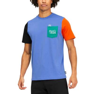 

Puma 530652-83 Mr Doodle X Crew Neck Short Sleeve Mens Casual - Синий -, Puma Mr Doodle X Crew Neck Short Sleeve