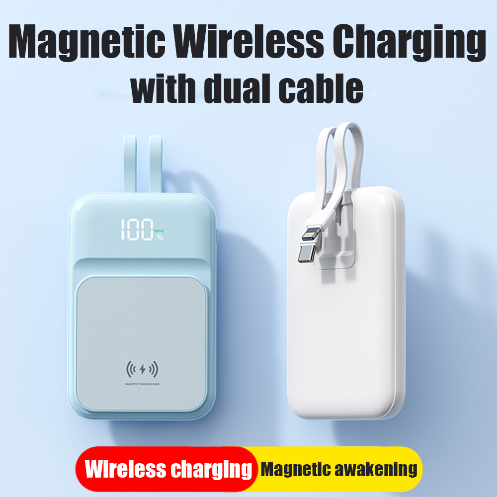 1000000mAh Magnetic Wireless Power Bank Portable Mag Safe Fast Charger Charging