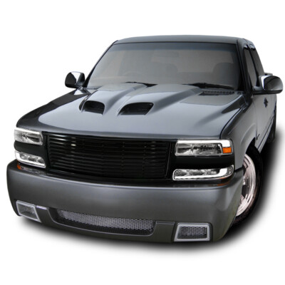 TLAPS For 99-02 Silverado LD Sequential LED Chrome Headlights+Signal+Blk H Grill