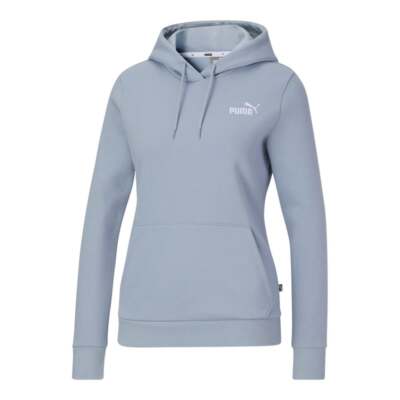 

Puma Ess+ Embroidery Pullover Hoodie Женская синяя повседневная спортивная верхняя одежда 67000, Синий, Puma Ess+ Embroidery Pullover Hoodie