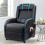 homall gaming recliner chair with pu leather, blue new