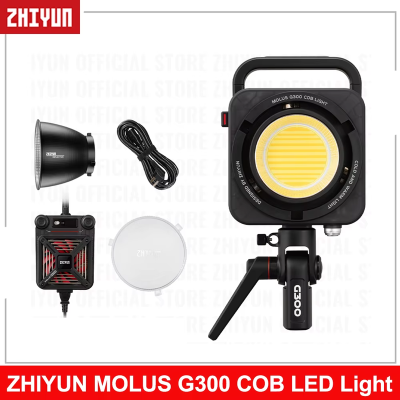 MOLUS G300 300W COB LED Light Overclockable to 500W Video Lights 2700K-6500K APP