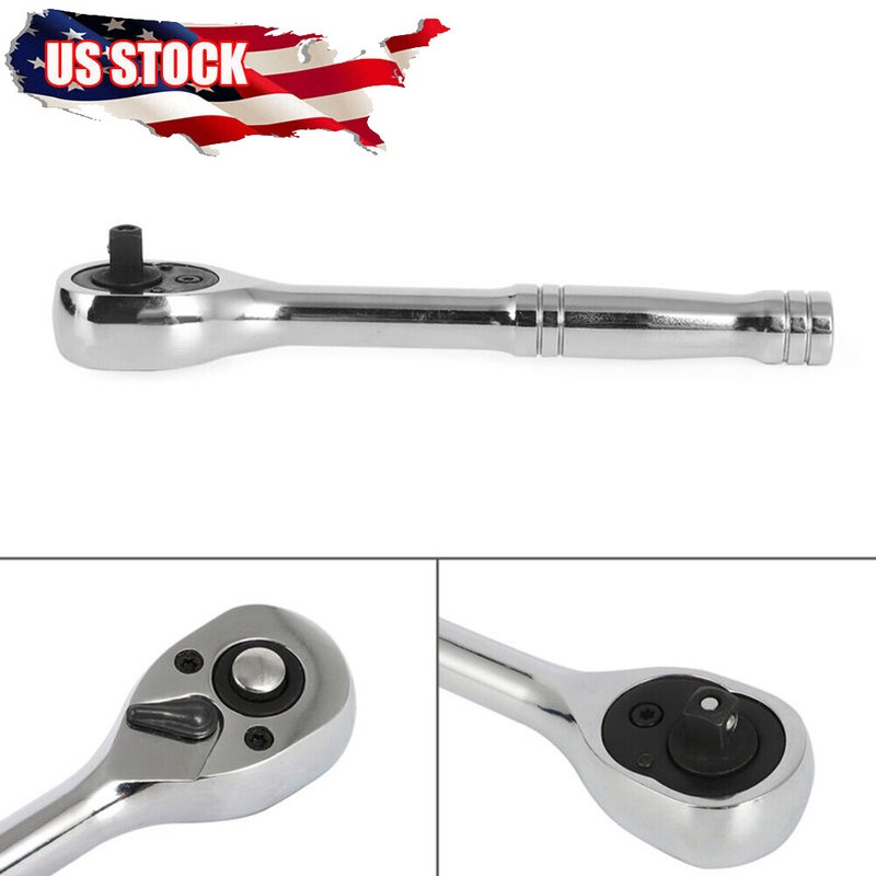 Universal T72 1/4" Drive Ratchet Flexible head 72T Chrome Me