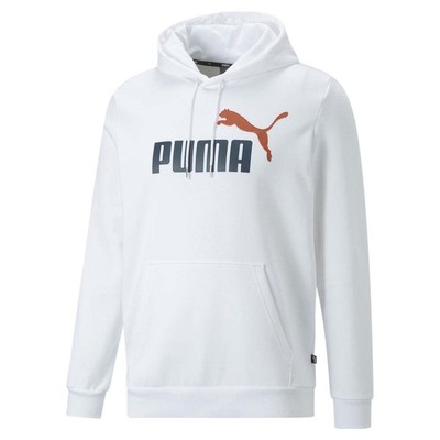 Puma Ess+ 2 Logo Pullover Hoodie Мужская белая повседневная верхняя одежда 846850-57