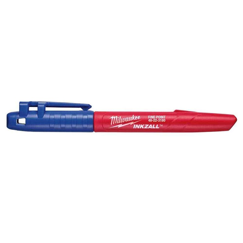 Jobsite Permanent Marker Fine Point Blue Construction Pen Marking Tool Milwaukee
