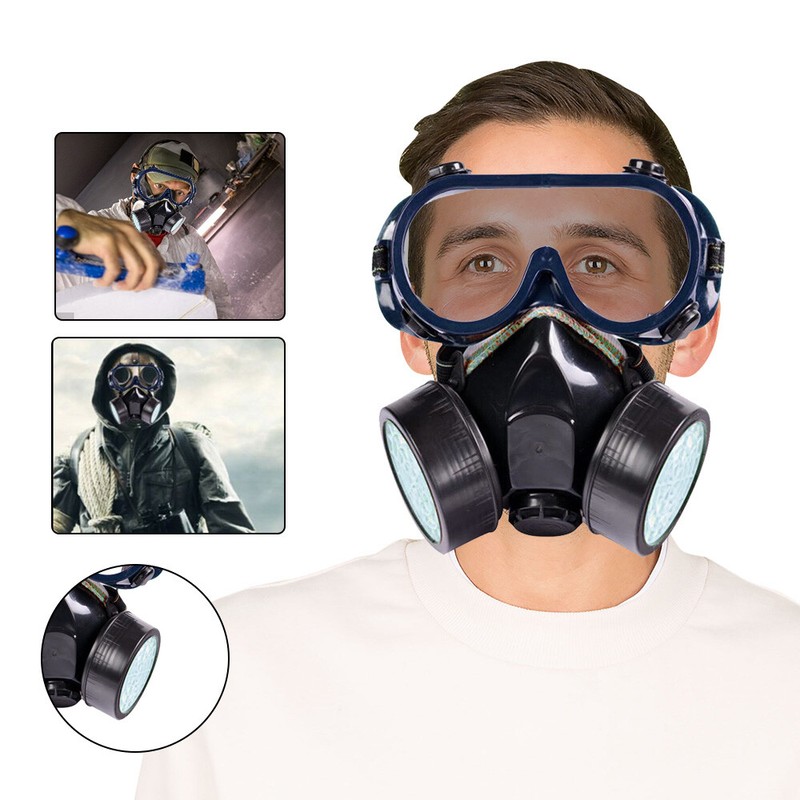 Lackiermaske Atemschutzmaske Staubmaske Gasmaske Schutzbrille für Lackierpistole