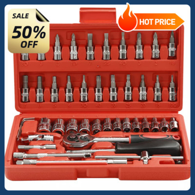 Complete Auto Repair Kit - 46-Piece Tool Set for Simple and Quick Auto Repairs