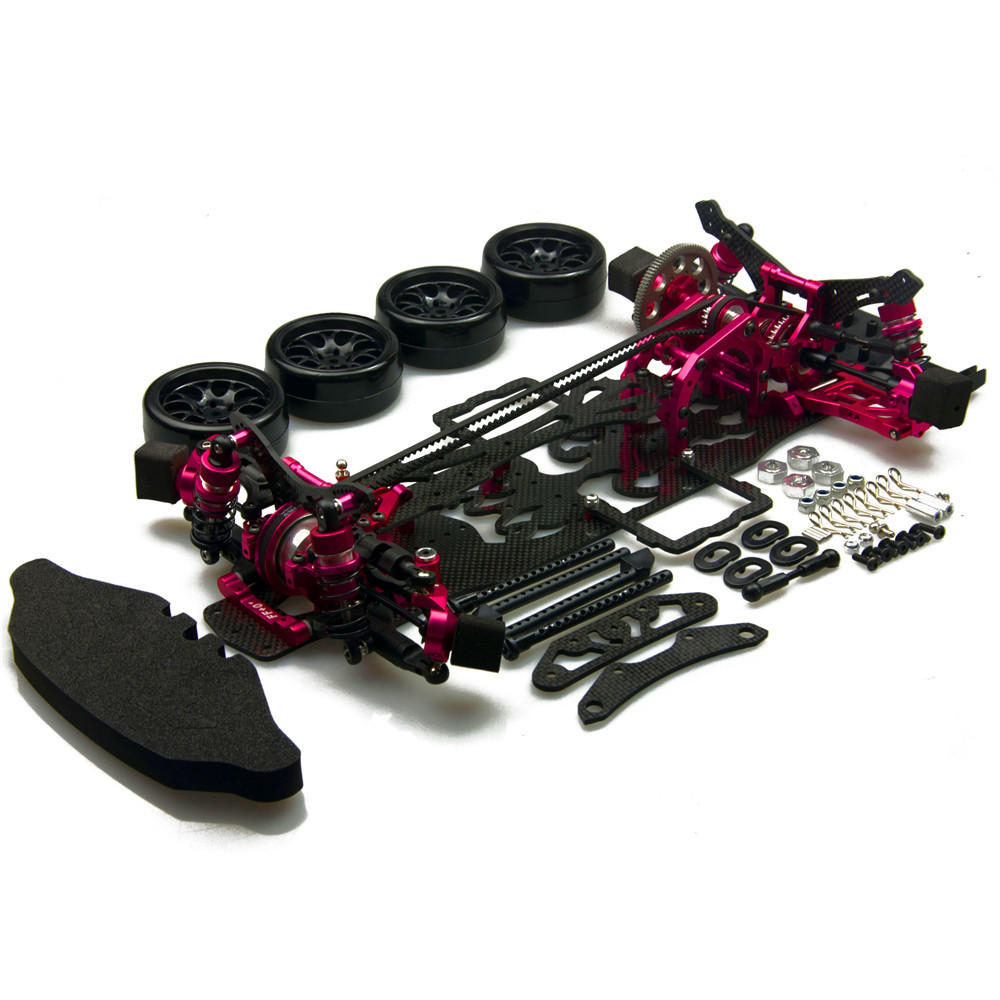CNC Metal carbon frame For 3Racing Sakura D4 AWD 1/10 RC Flat Road