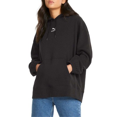 

Puma Classics Oversized Pullover Hoodie Womens Black Casual Outerwear 533510-01, Черный