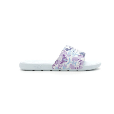 Puma Cool Cat 2.0 First Frost Slide Для молодых девушек Синий, фиолетовый, Белый Повседневный песок