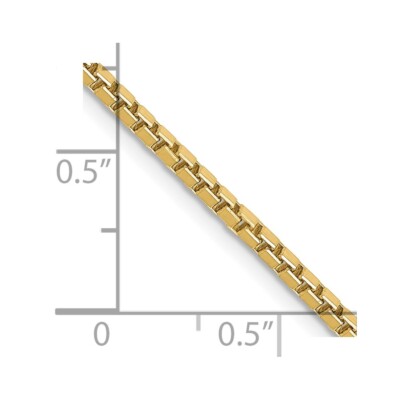 Pre-owned Superdealsforeverything Real 10kt Yellow Gold 1.9mm Box Chain; 24 Inch; Lobster Clasp