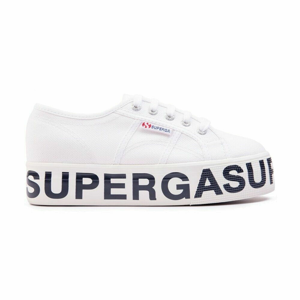SCARPE SUPERGA 2790 COTW OUTSOLE LETTERING UP AND DOWN PLATFORM ZEPPA INTERNA