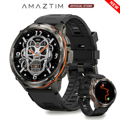 Original AMAZTIM TANK T3 ULTRA GPS Smart Watch Men Smart Watch 50M Waterproof