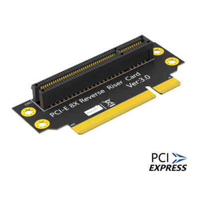 PCI-e 8X 3.0 90 Degree Reverse Male to Female Riser Card For 1U 2U Server
