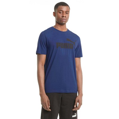 

Футболка с круглым вырезом и короткими рукавами Puma Essentials Logo Mens Size  Casual Tops 5866, Синий, Puma Essentials Logo Crew Neck Short Sleeve TShirt