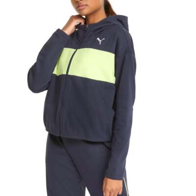 Puma Modern Sports FullZip Hoodie Женская синяя повседневная верхняя одежда 847106-43